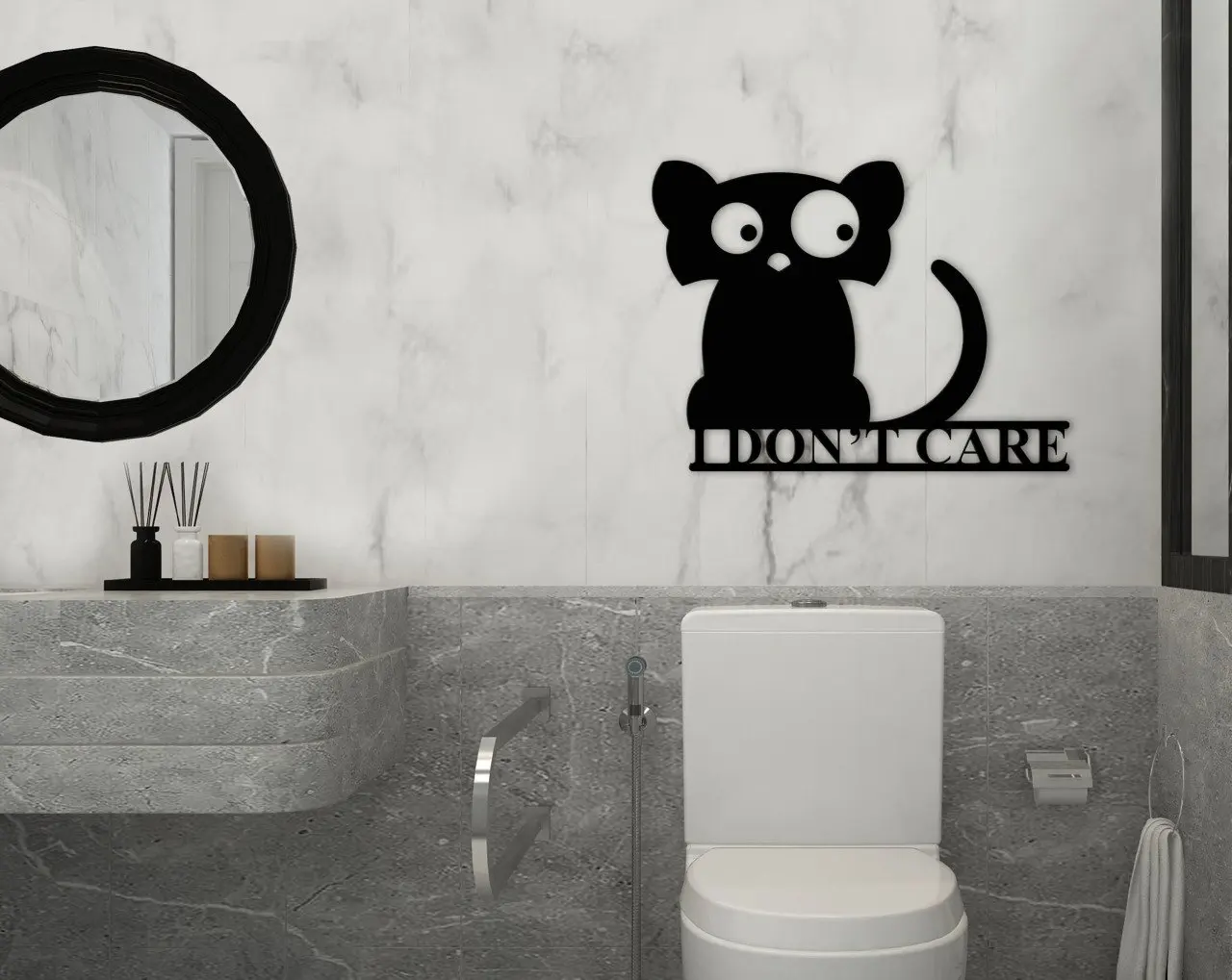 

BK дом, ванная, туалет стены Süsü-4 современный полезные высокое качество надежное украшения подарок дизайн простые Стильные черные Цвет