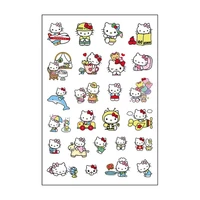 hello kitty cartoon emoji manual account stickers mobile phone stickers album diary stickers transparent pvc stickers