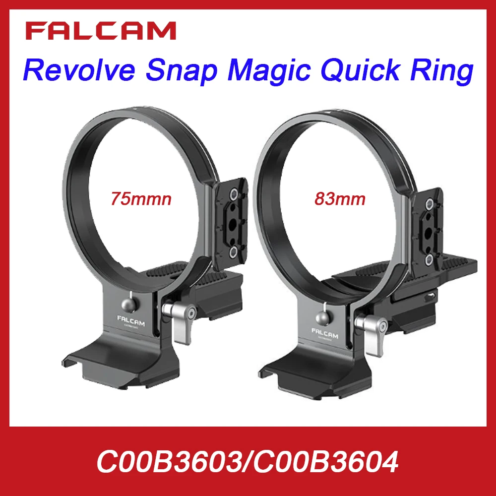 Фото Комплект креплений FALCAM C00B3603 (75 мм)/C00B3604 (83 мм) с быстросъемным кольцом Revolve Snap Magic для горизонтального и вертикального монтажа камер №1