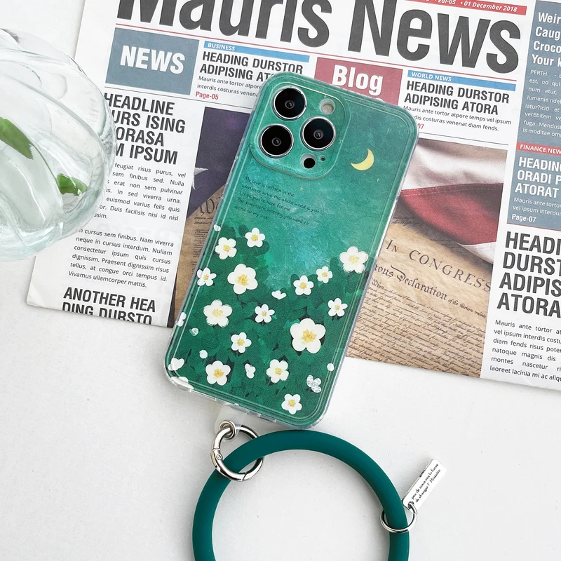 Чехол для телефона в стиле ретро с изображением масляной живописи цветов