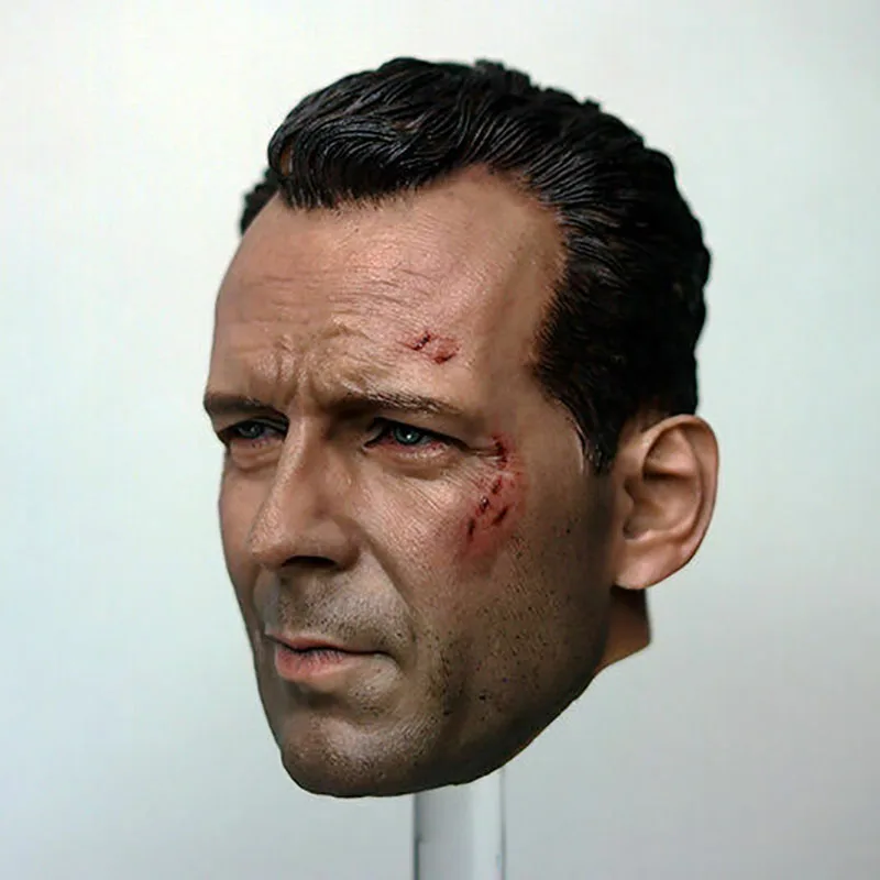 1/6 Bruce Willis Carving Wounded Ver. Male Head Sculpt model For Man Soldier Action Figure Body | Figures
