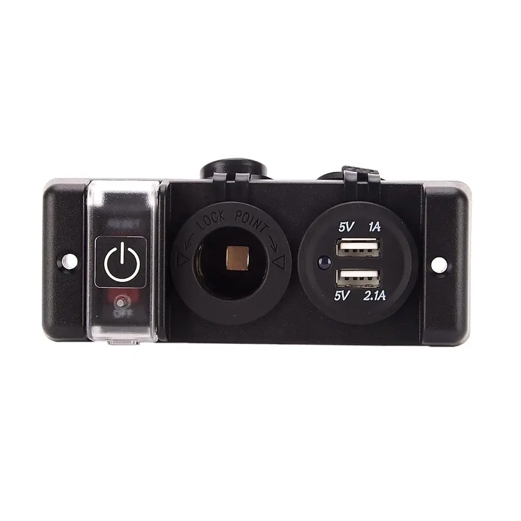 

12V Car Modification USB Car Charging-1684 Black