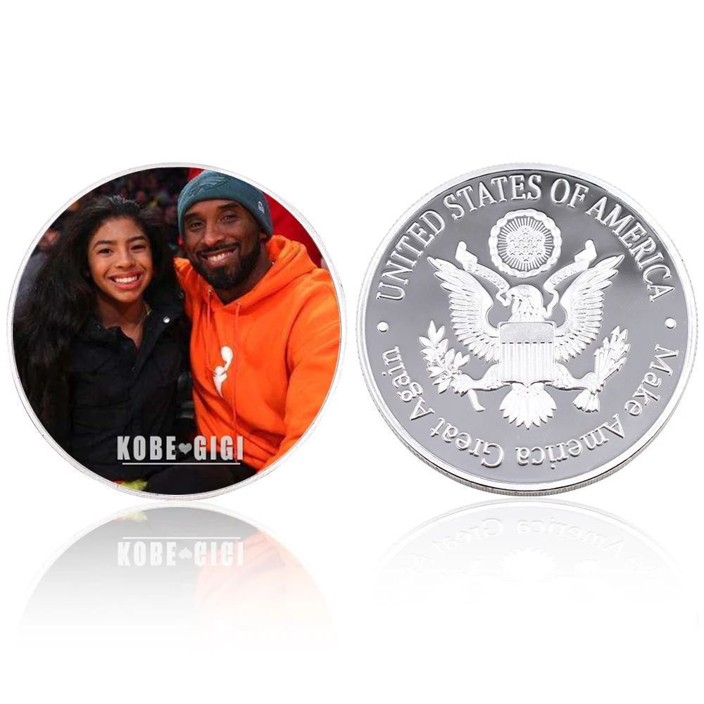 

1pc Us Superstar Kobé Sliver Coins Special Coins Collectibles High Quality Metal Material Home Decor Lucky Coin Meaningful Medal