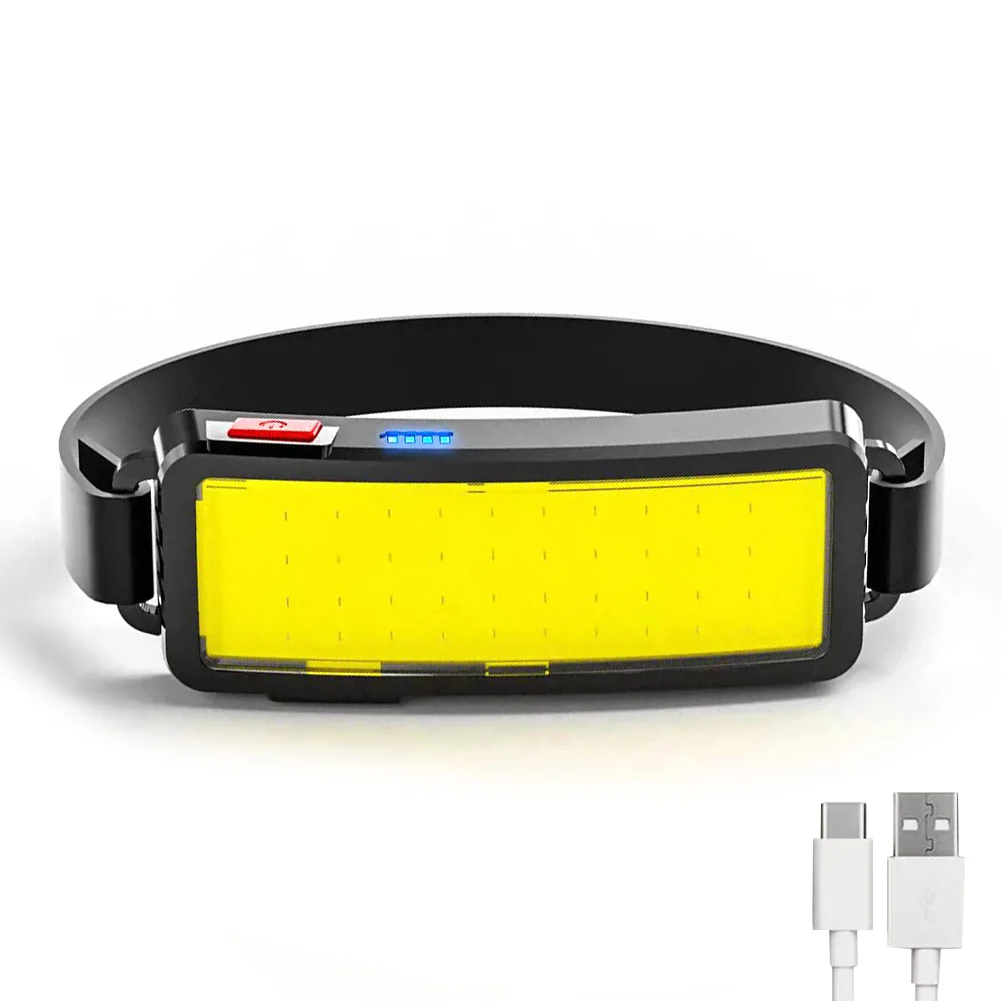 

Налобный фонарь с зарядкой от USB, фонарь для кемпинга, встроенный аккумулятор