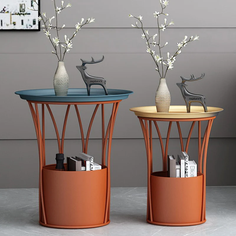 

Side Dressing Coffee Tables Sedentary Metal Tea Round Bedside Free Table Console Shipping Decor Night Table Basse De Salon Table