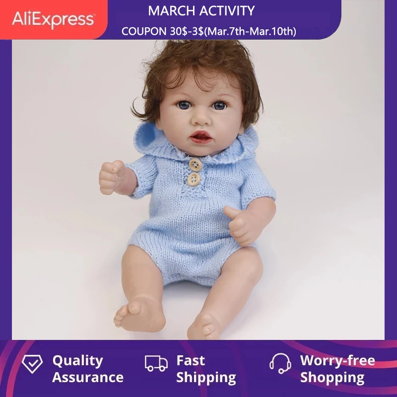 

30 см Детские куклы Reborn, полностью виниловые водонепроницаемые детские игрушки Reborn с завитыми волосами, без функции, полный набор кукол для д...