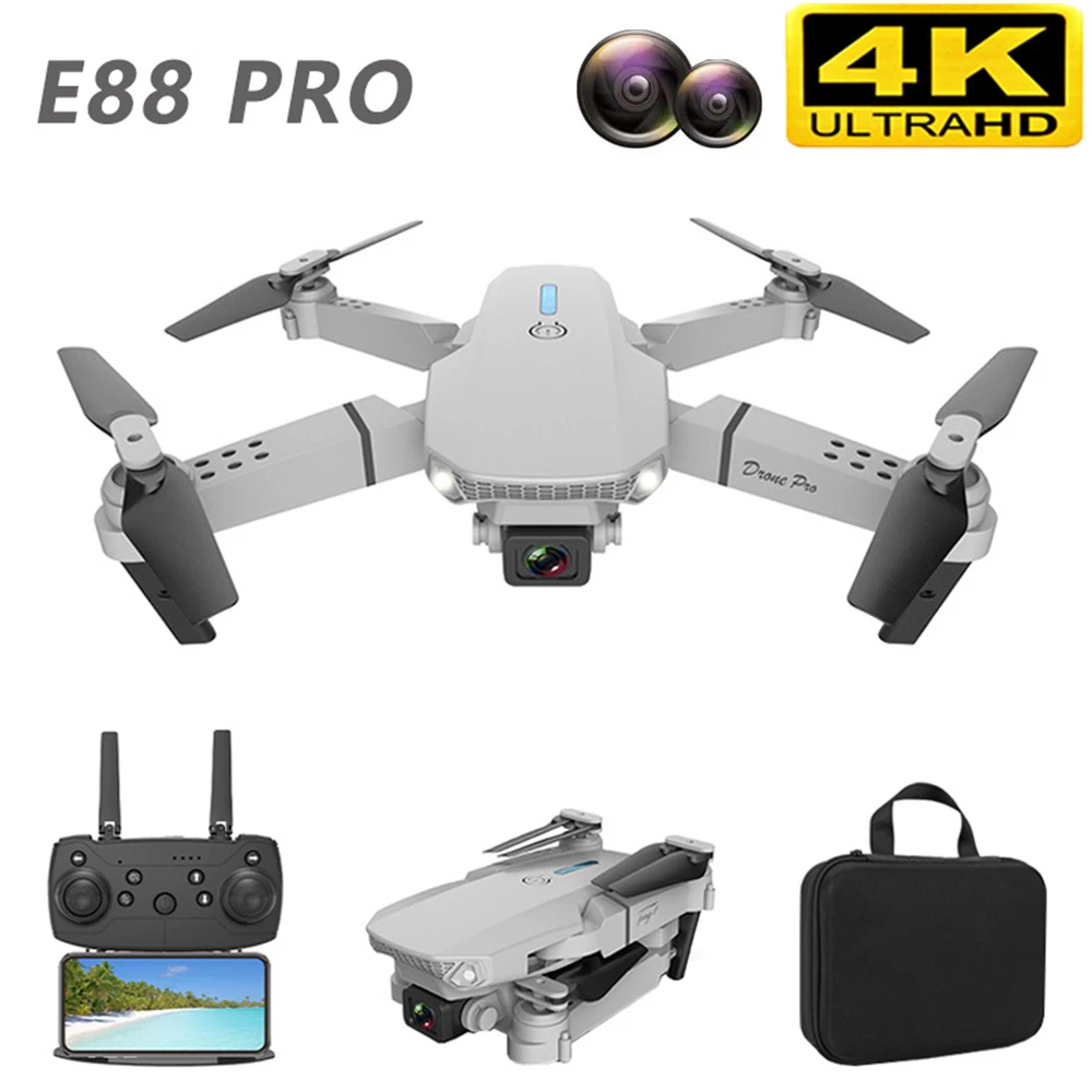 Складной Дрон с дистанционным управлением 4K FPV двойная HD камера для видеосъемки