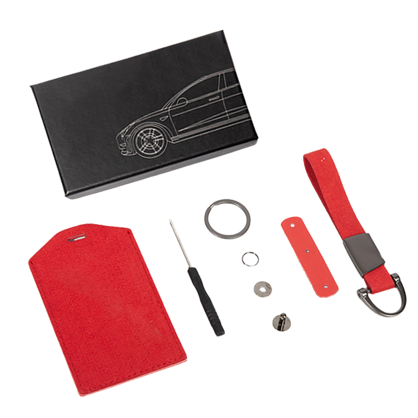 

Key Card Protector Car Key Card Holder Key Ring Bag Chain Clip For Model 3 Y Easy To Use Scratch Resistant Fashionable Keychain