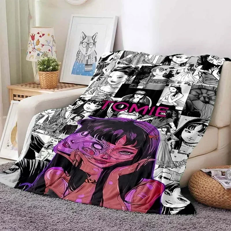 Junji Ito Tomie Мягкое Плюшевое Одеяло Из Кораллового Флиса Фланелевое Для Гостиной