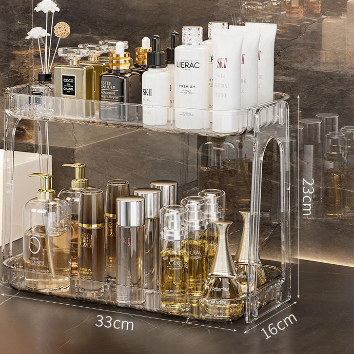 

Прозрачный многослойный органайзер для косметики