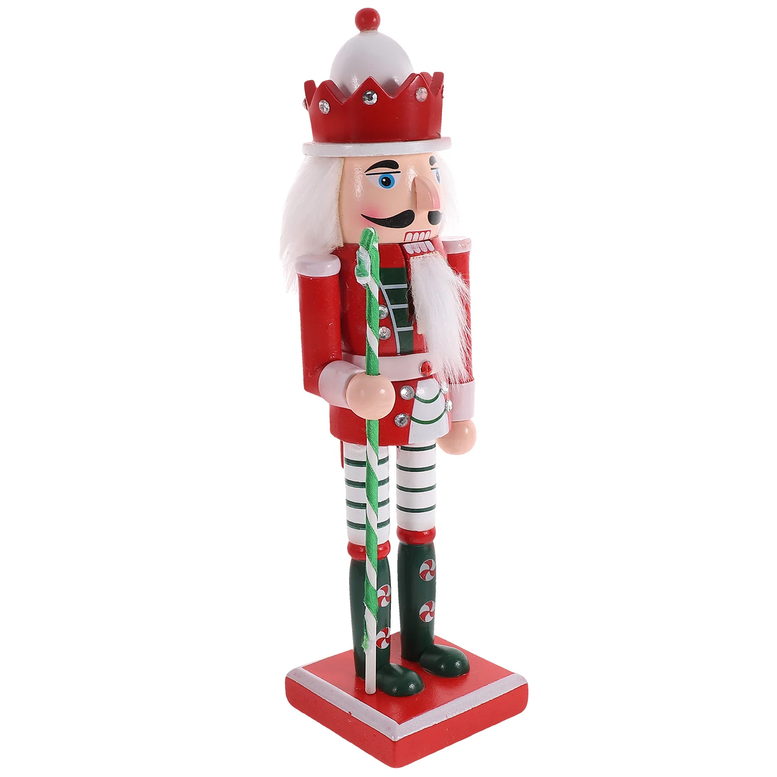 

Nutcracker Soldier Xmas Party Desktop Decor Crutches Small Figures Wood Craft