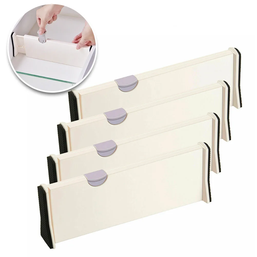 

Adjustable Drawer Divider Retractable Plastic Storage Drawer Partition Holder DIY Storage Shelves For Kitchen Bedroom Clothes