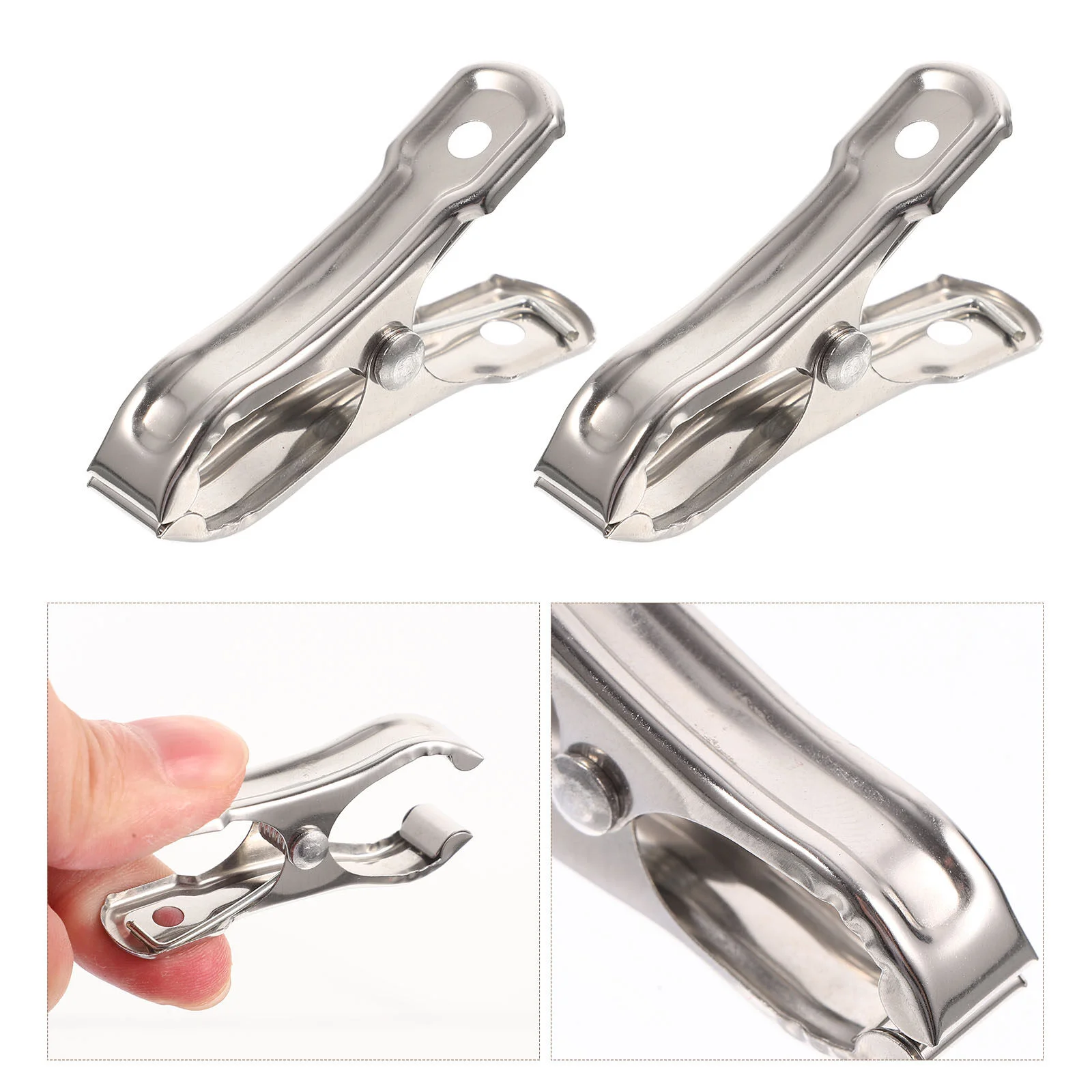 

40 Pcs Clothing Metal Plants Stainless Steel Clips Sunshade Cover Clamps Securing Fixing Net Photo