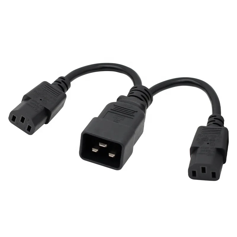 

ZING EAR 125V 10A SVT 16AWG C20 Plug Customized Power cord split to 2 IEC C13 AC Power cable