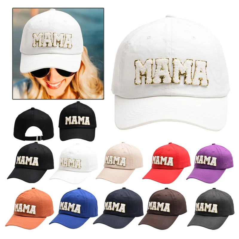 

Letter Embroidery Mama Adjustable Women Baseball Cap Spring Autumn Outdoor Sun Protection Dad Hat Snapback