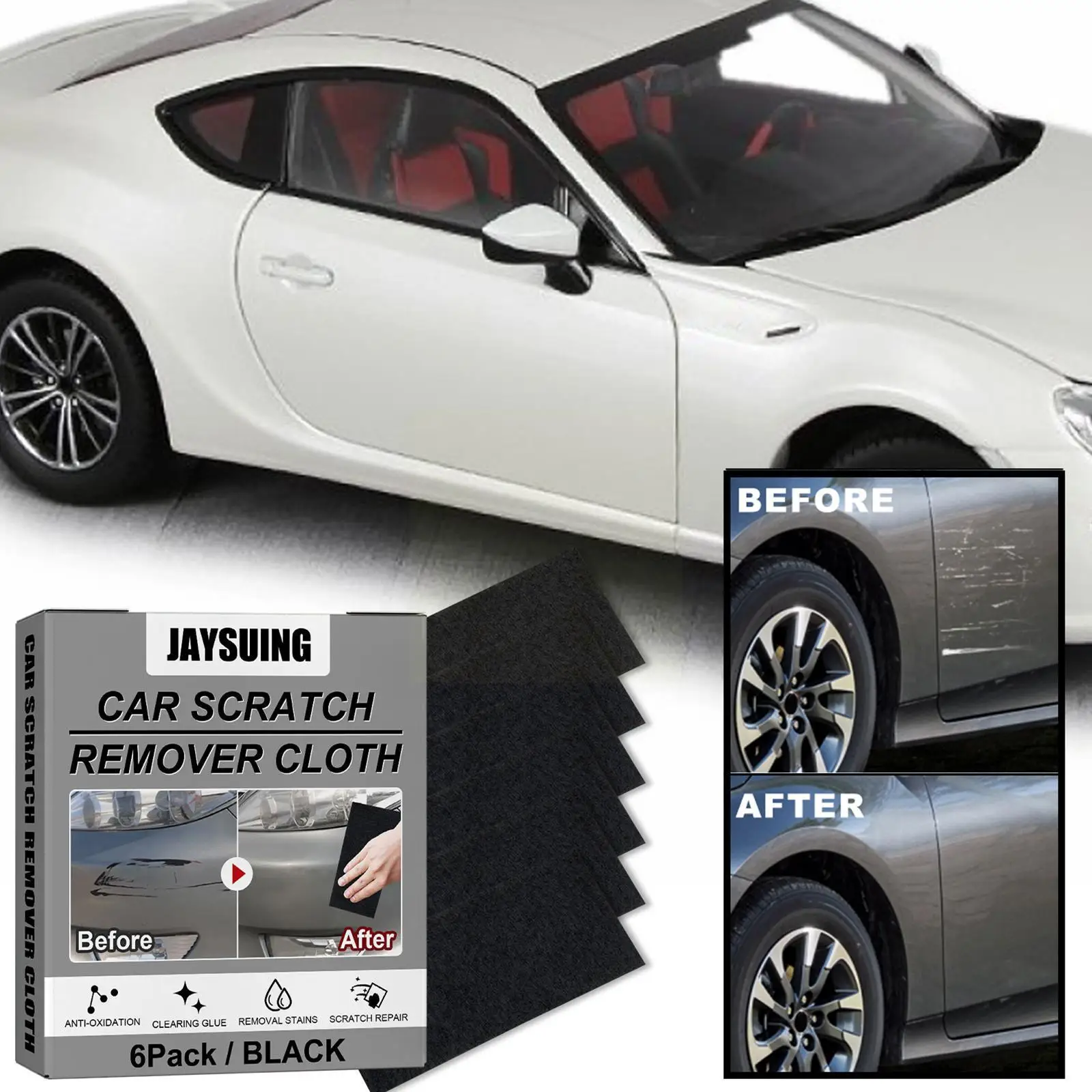 

Car Scratch Repair Cloth Magic Repair Rags For Car Lights Paint Scratch Remover Scuffs Car Cleaner Tools 2022 O6h3