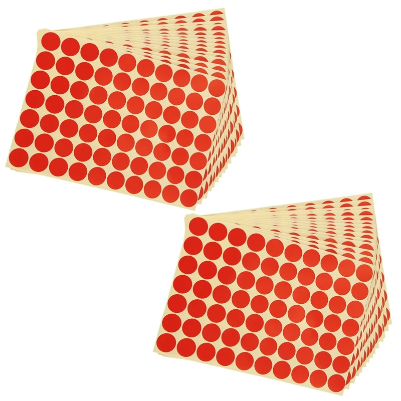 

30PCS 19Mm Circles Round Code Stickers Self Adhesive Sticky Labels Red