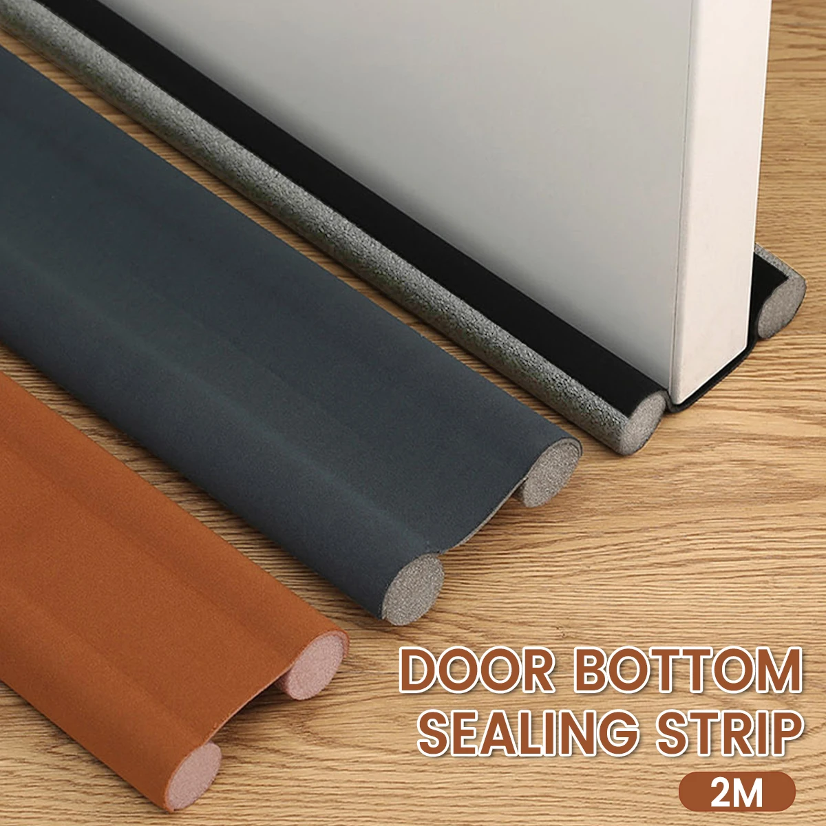 

Under Door Draft Stopper 2M Door Bottoom Seal Strip Flexible Wind Noise Reduction Stopper Door Sealing Blocker Weatherstrip