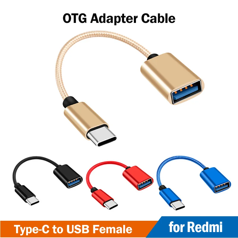 

Кабель-адаптер USB Type-C OTG для Xiaomi Redmi Note 9S 10S 11S 7 8 9 10 11 Pro Max USBC кабель OTG конвертер