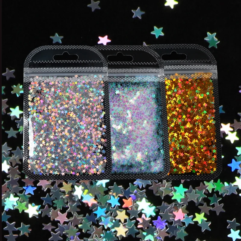 

Holographic Shiny Star Sequins Epoxy Resin Molds Fillers Silicone Crafts UV Resin Shaker Mold Slime Filling DIY Nail Accessories