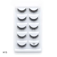 flash girl h15 series 20 style 5pairsset 3d mink false eyelashes 5 pairs 3d natural long fake eyelashes