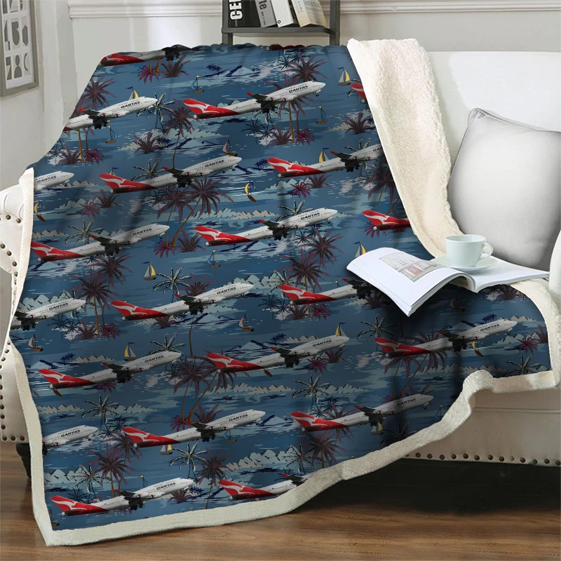 

Plane 3D Printed Plush Fleece Blankets For Beds Sofa Travel Picnic Thick Quilt Nap Cover Fashion Bedspreads Sherpa Throw Blanket