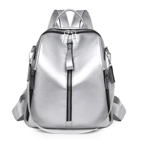 2022 new high quality bright leather pu backpack waterproof womens backpack large capacity school bag multifunctional handbag