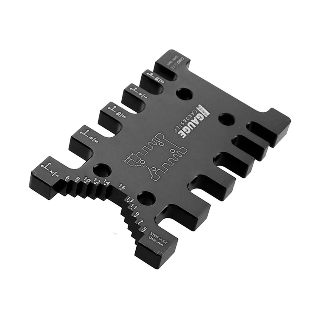 

Metric Imperial Card Gauge Measuring Ruler Aluminum Alloy Tenon Caliper