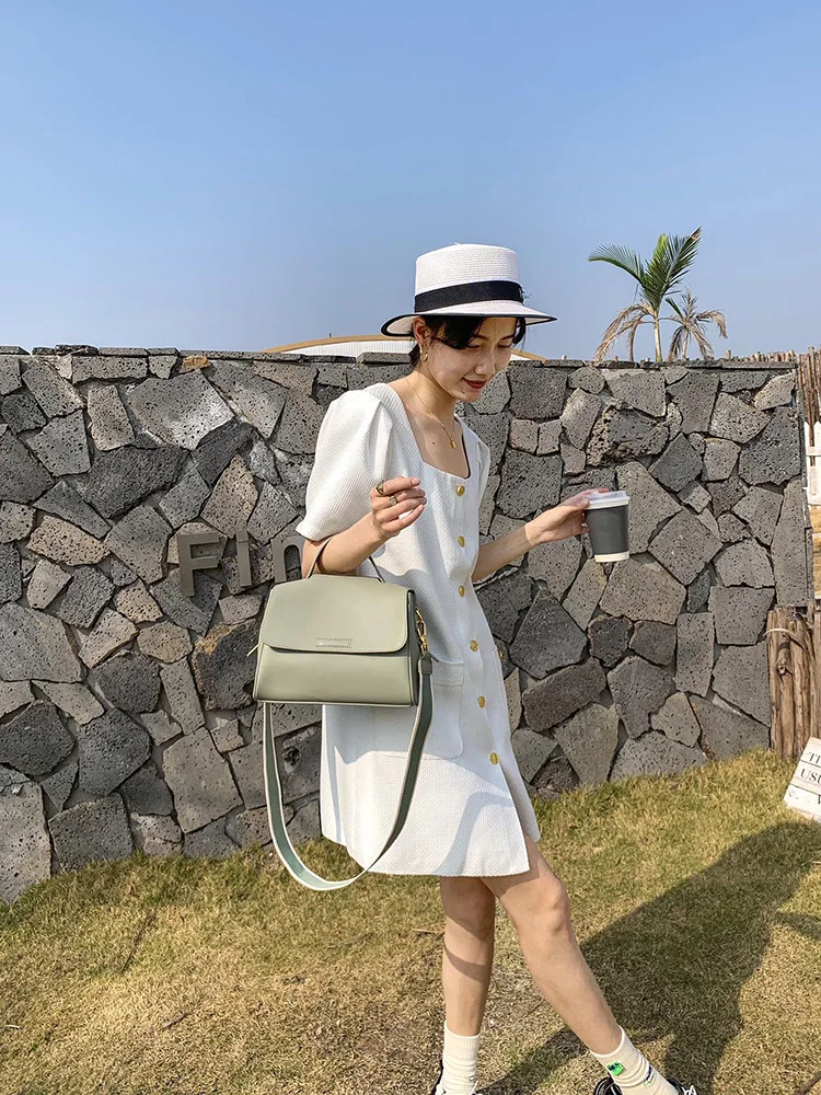 

Fashion All-match Leather Messenger Shoulder Bag 2022 New Wide Shoulder Strap Women's Hand-held Messenger Bag 2022 Ladies Bag