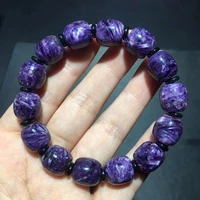 natural purple charoite gemstone bracelet 11 5x11 6mm beads russia fashion stone for women men aaaaa