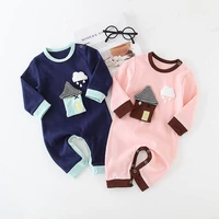 spring and autumn new infant one piece clothes female baby long sleeve one piece clothes newborn clothes outdoor clothes men