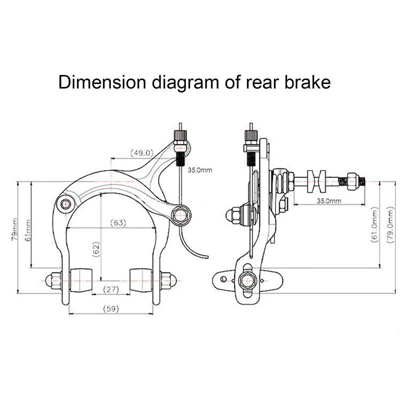 

Bicycle Brake Clamp Aluminum Alloy Long Arm Clamp Biaxial Clamp Accessories