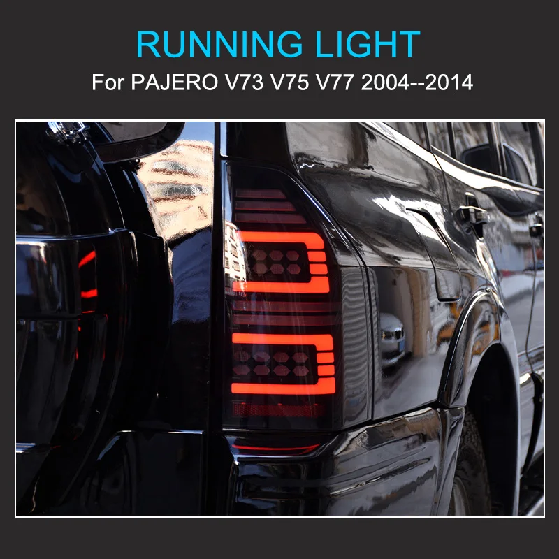 1 пара светодиодных задних фонарей в сборе для Pajero V73 V75 V77 2004-2014 задние фонари Plug and