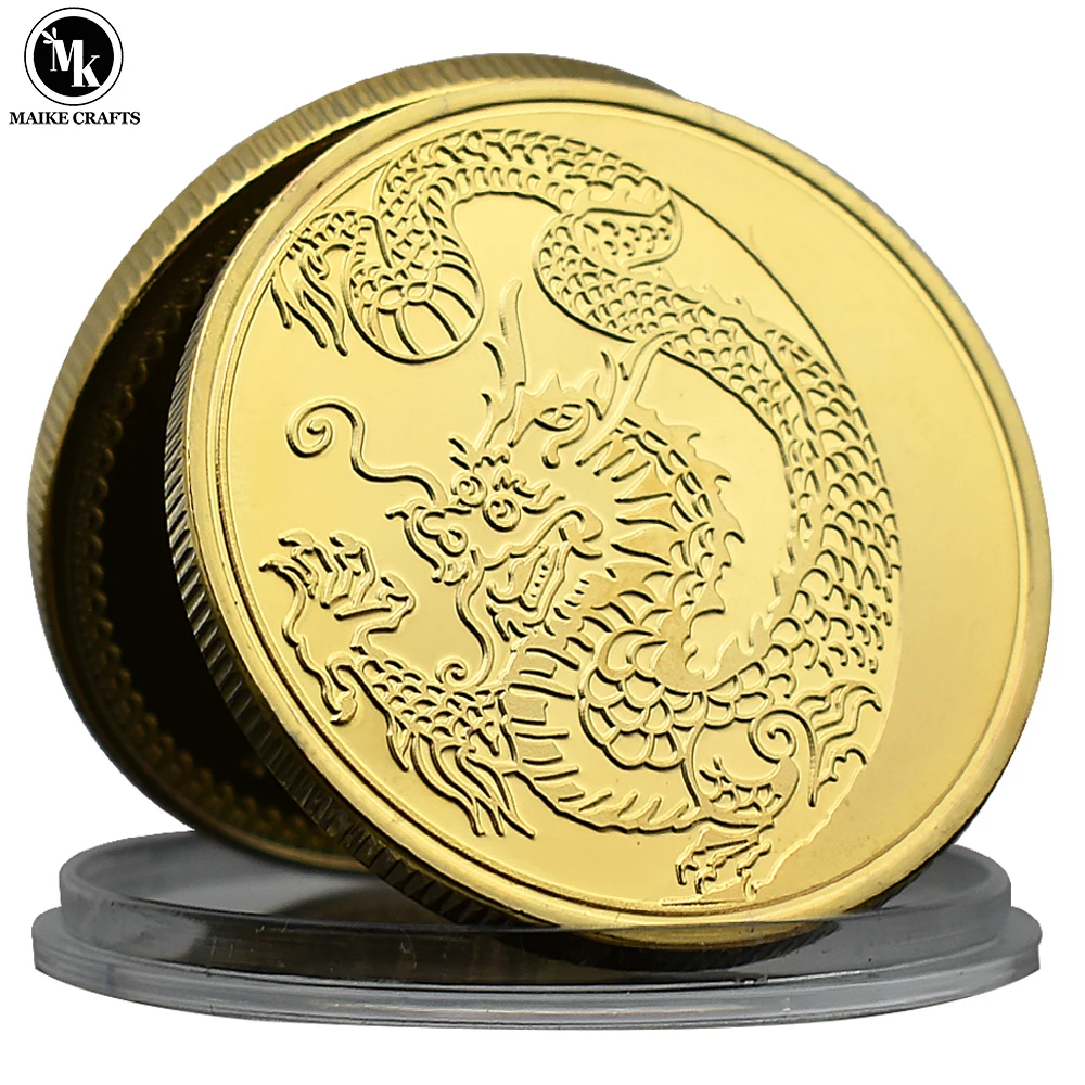 

Russian Dragon Challenge Coin Poccnr St George Metal Gilded Embossed Crafts Medallion Collectible Gift