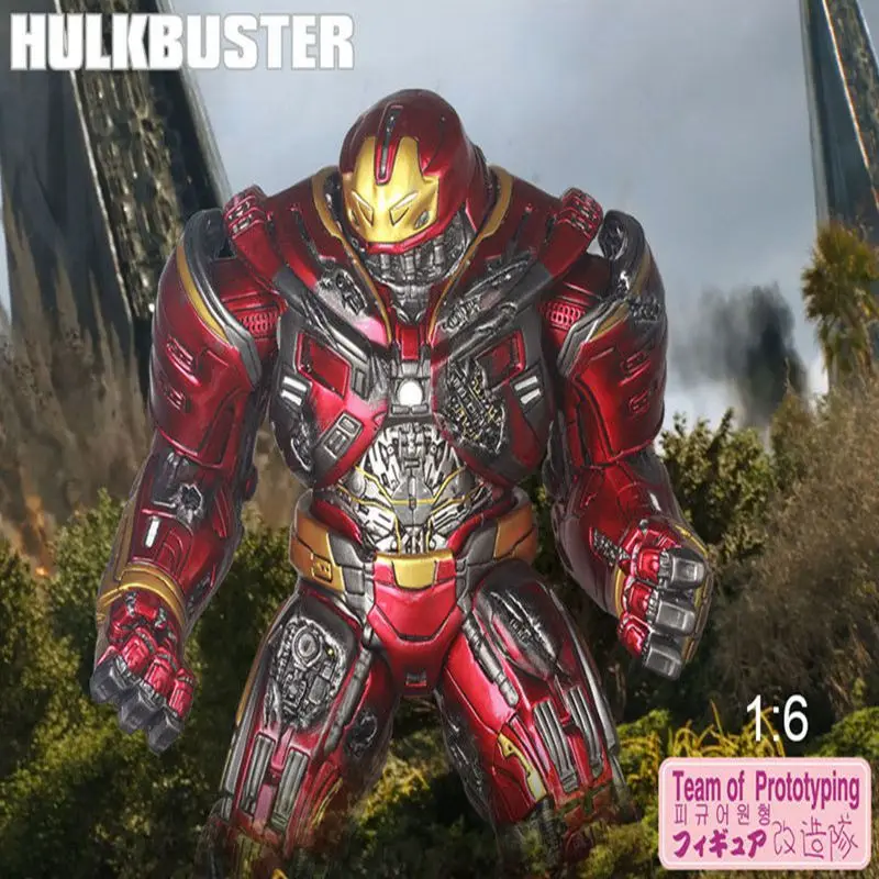 

Team of Prototyping Marvel Avengers Hulkbuster 30cm Ironman Hulk Super Hero Statue PVC Action Figure Collectible Model Toys