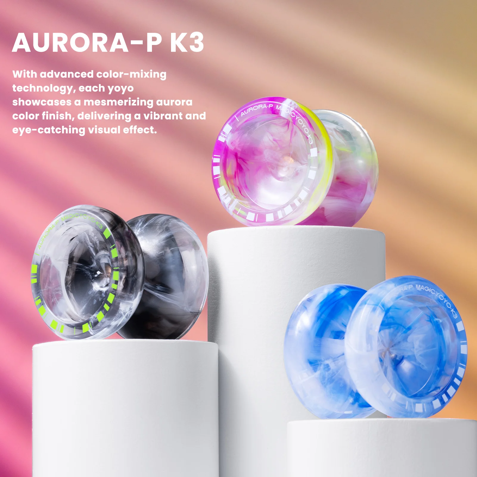 Фото MAGICYOYO K3 Aurora-p Yoyo для детей, отзывчивое йойо для начинающих, профессиональные трюковые йойо с дополнительным неотзывчивым подшипником №5