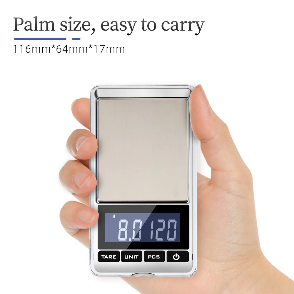 

500g 0.01g Electronic Weight Diomand Balance Precision Portable Pocket digital Scales Jewelry weighting with backlight 40%off