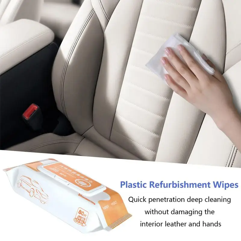 

Car Wipes Interior Cleaning Dashboard Console Cleaning Wet Towel Plastic Refurbishment Wet Wipes Glass Window Dust Remover