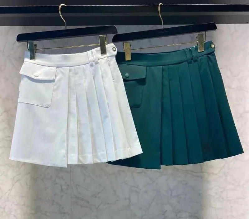

Golf High End Spring and Autumn High Waist Quick Dry Anti Shining Pleated Skirt Women's Apparel