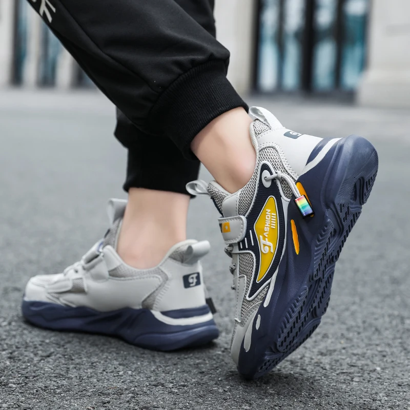 Children Sport Shoes Free Shipping Mesh Breathable Comfortable Kid Sneaker New Anti Slip Athletic Lace Up Kid Casual Shoes