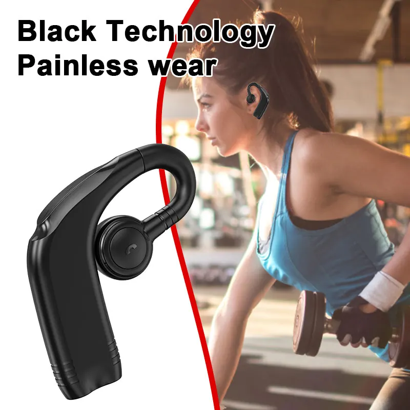 

Single Ear BT Headset Wireless Handsfree Headset Convenient Earphones With Perfect Sound Quality Long Standby Time Compatible