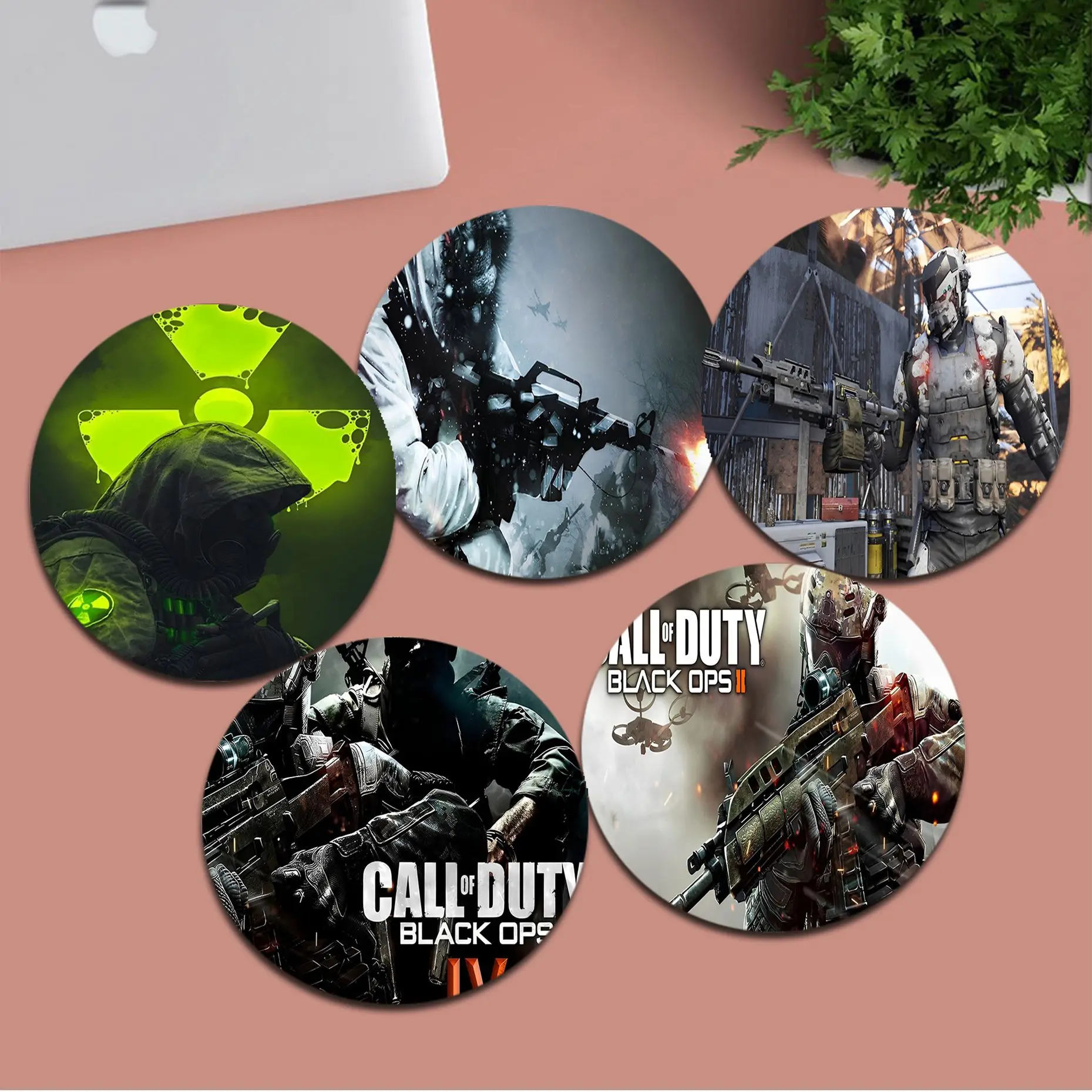 

Call Of Duty Anti-Slip Round Kawaii Cartoon Anime Gaming Mouse Pad Keyboard Mouse Mats Deskpad Girls Writing Desk Mats