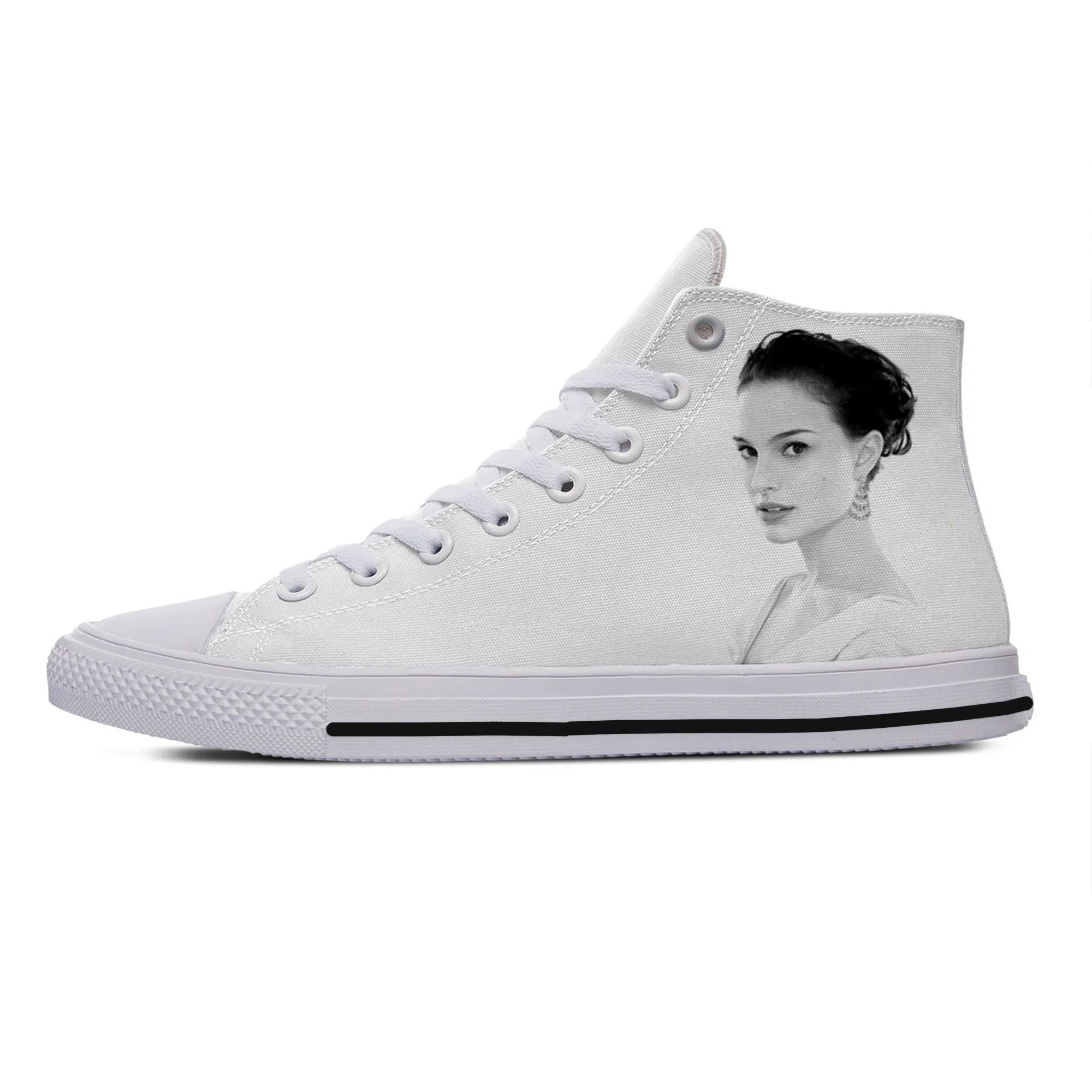 

Hot Cool Funny New Summer High Quality Sneakers Handiness Breathable Casual Shoes Men Women Natalie Portman High Top Board Shoes