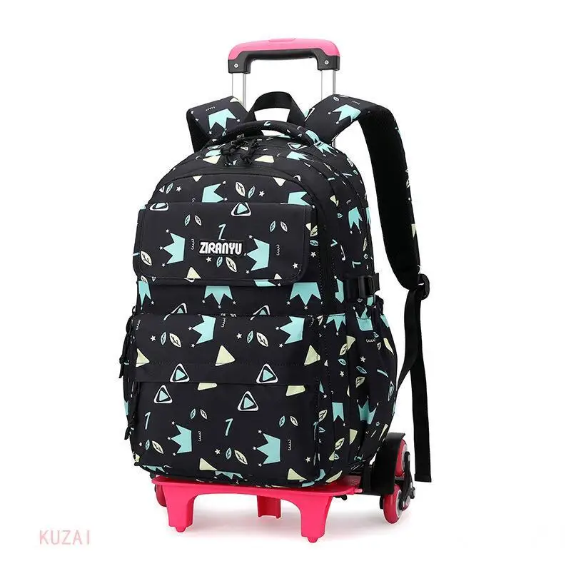 

Student School Bags for Girls Rolling Backpack Wheeled Schoolbag Child Waterproof Wheels Kids Trolley Bag Mochilas Escolares