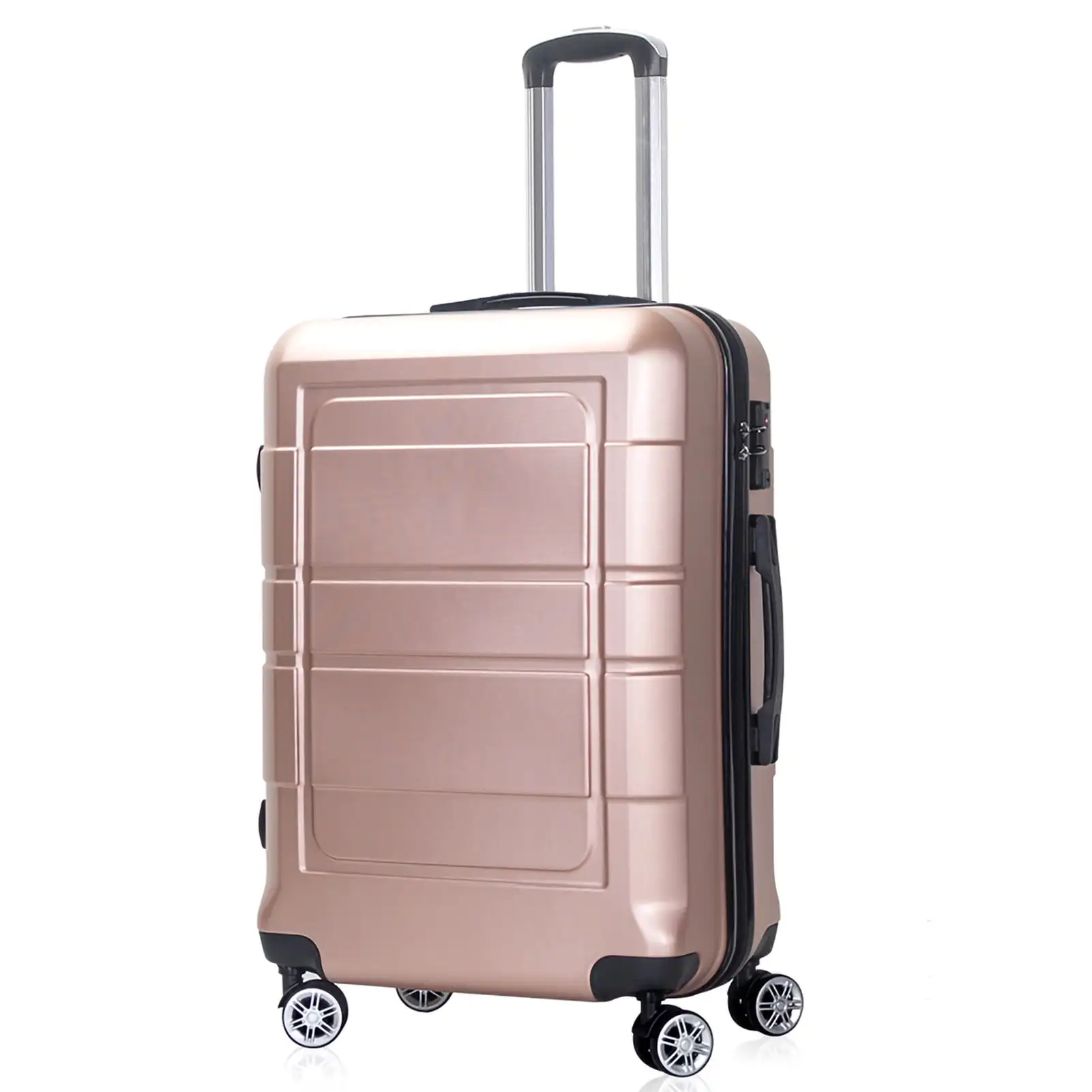 

20-дюймовый чемодан для ручной клади с эргономичными ручками и замком TSA, золотистый