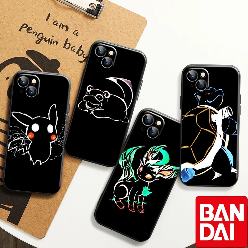 

Pokemon luxury Pikachu Phone Case For iPhone 11 12 13 Pro 13 12 Mini 6 6S 7 8 Plus SE 2020 X XR XS MAX Cartoon Pocket Monster