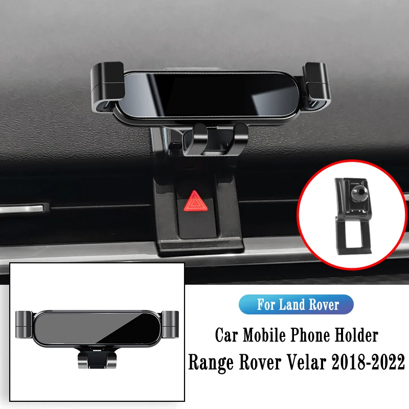 Car Phone Holder For Land Rover Range Rover Velar 2018-2022 Gravity Navigation Bracket Stand Air Outlet Clip Rotatable Support