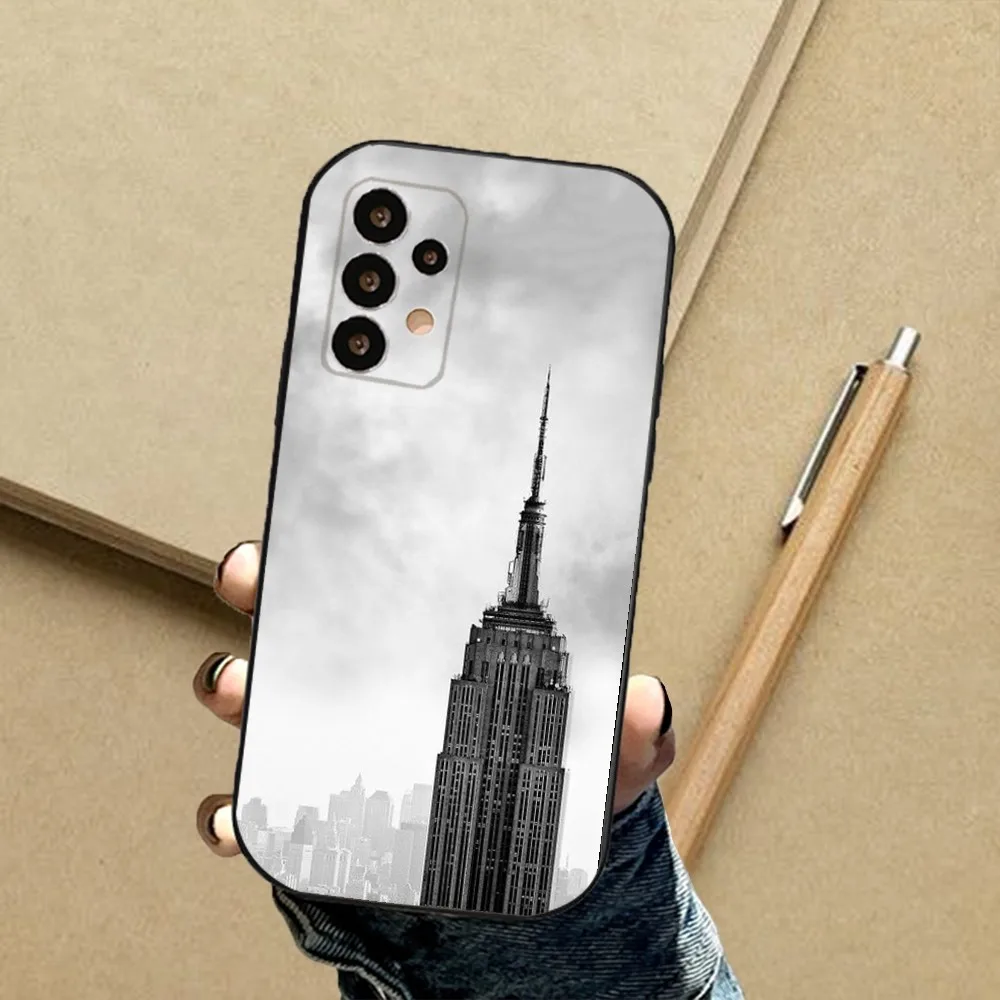 Чехол для телефона The Empire State Building New York City для Samsung S24,23,23,22,30,21,10,9,Note20 Ultra,Lite, Ultra,5G,Plus,FE,Black (art.: 3920c806ea391) - 3920c806ea391