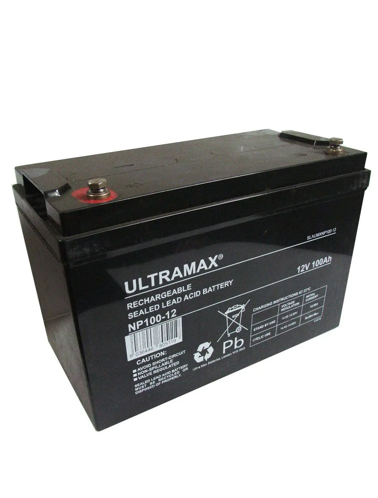 

100Ah 12V Deep Cycle AGM Battery for Leisure, Solar, Wind and Off-grid 12 volt