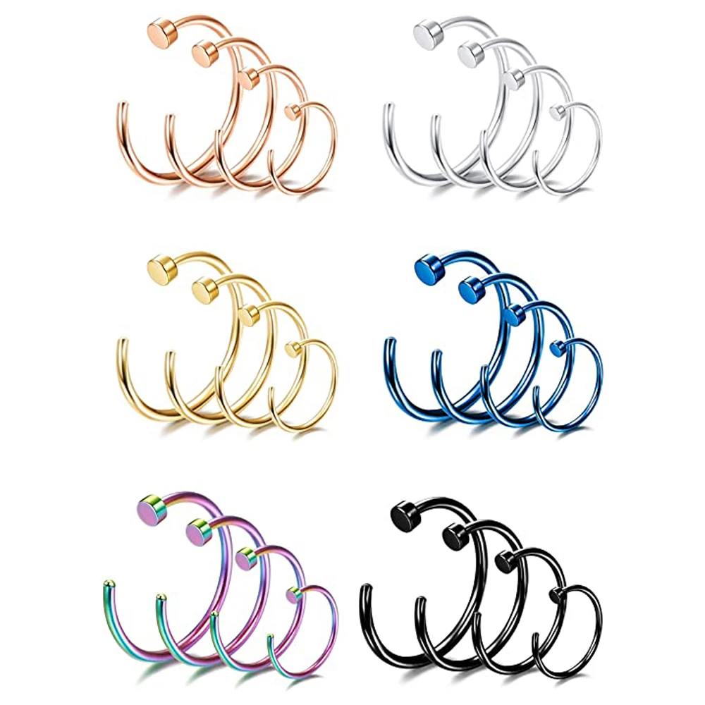 

24 шт., кольцо для пирсинга, 20 г, 316L